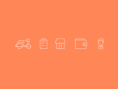 Seller Dashboard Icons clean dashboard delivery grofers icons merchant minimal scooter shop ui wallet