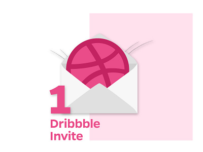 Dribbble Invite ball draft dribbble icon iconography illustration invitation invite mail player postcard