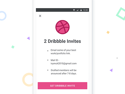 Dribbble Invites ball dribbble giveaway invite minimal ui ux