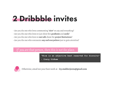 2 Dribbble Invites