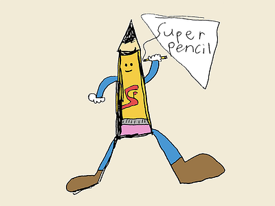 Super Pencil comic sketch