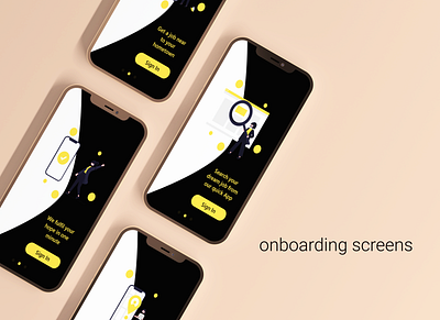 Onboarding Screen design illustration ui ux