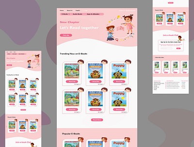 Pink - e-book Online Reader. Web Site Design graphic design web design web site