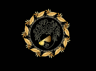 Digital Black & Gold Art Work abstract black branding design gold graphic design logo women