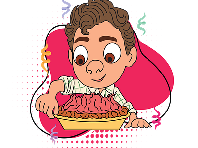 Luca - who loves strawberry pie branding design graphic design illustration vector