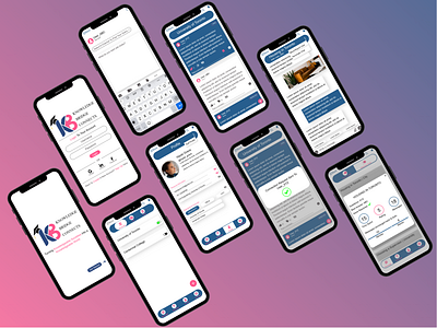 KB Connects Mobile App Design app design minimal ui ux