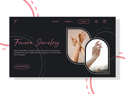 Finera - Landing Page Hero Section adobe adobe xd branding design home home page home screen homepage homescreen jewelry jewelry brand landing landing page landingpage minimal ui ux web web page website