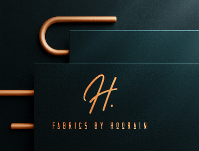 Signature logo Design for @fabricsbyhoorain 3d animation app branding design graphic design icon illustration logo logo design motion graphics post design signature logo social media social media post design typography ui ux vector