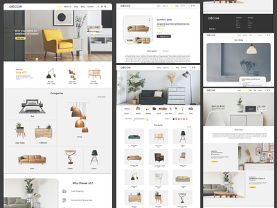 Landing Page Design for a Furniture store - Décor