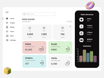 Conceptual Sales Management Dashboard - UI/UX animation dashboard design glass morphism webdesign landing page design minimlistic design ui ui ux ui ux design ux website design