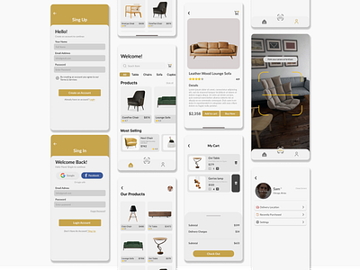 IOS App Design for Furniture Shop - UI/UX Design 3d android app design animation app design branding design graphic design illustration ios app design logo motion graphics ui ui design ux ux design vector web app design