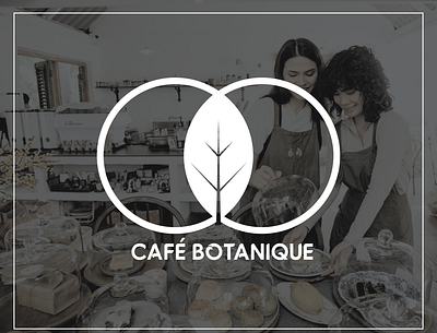 cafe botanique Logo Design Concept branding cafe logo design flat illustration illustrator logo minimal minimalist logo