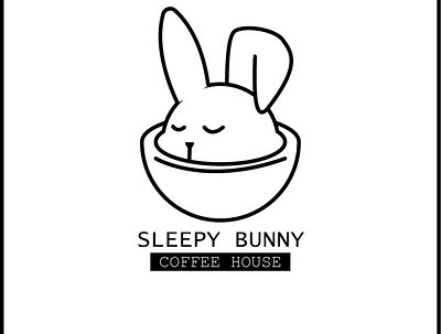 Sleepy Bunny Coffee House Logo Design branding branding design cafe logo coffee shop design illustration illustrator logo logo design minimal minimalist logo