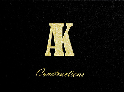 AK CONSTRUCTION branding business card design business logo businesscard flat icon illustration minimal