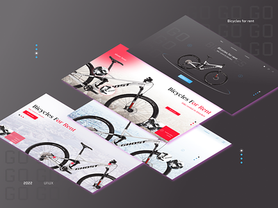 Bicycles For Rent bicycle shop bicycles black design figma homepage landing landing page red and white sport ui uidesign ux web website
