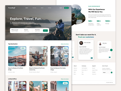 Travelkuy - Travel App Design Landing Page travel travel website travelling ui ui design website website design