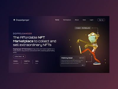 NFT Marketplace Website - Landing Page marketplace nft nft marketplace ui ui design web design