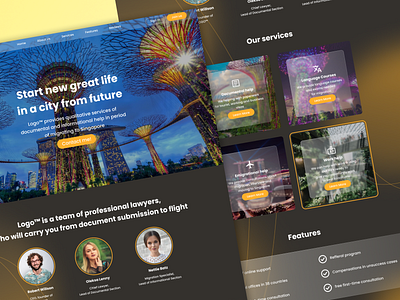 Website Landing page | Glassmorphism Visual Style app design ui ux web