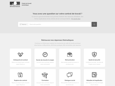 Code du travail numérique application french high fidelity ux wireframe