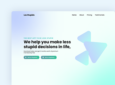 Landing page for a productivity app landing page ui web design