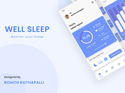 Well Sleep | Sleep monitor App UI |