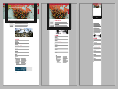 Responsive Web Design layout red responsive screens web design white