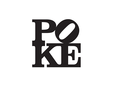 Love Poke fish logo love poke typography