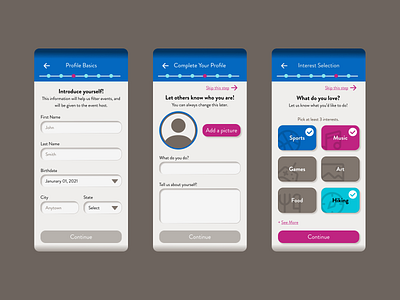 LocalEyez App - Onboarding Trio app design onboarding ui