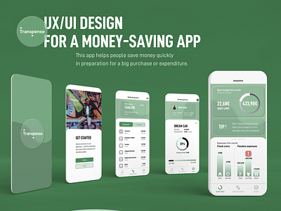UX/UI – TRANSPENSE, a Money-Saving App app app design branding design logo mobile design mockup ui ui design