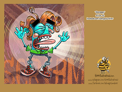 Scream anger characterdesign childrens illustration digital art drawing frustration illustration scream surprise yell