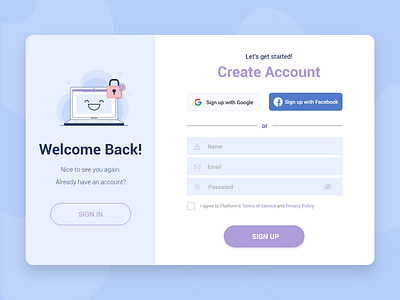 Sign Up screen - Daily UI Challenge