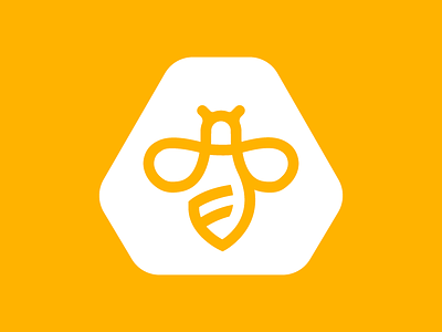 Bzzzzzz bee branding icon logo orange wasp yellow