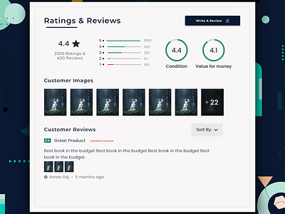 Ratings & Reviews layout modern design ratings reviews typography ui ux web design