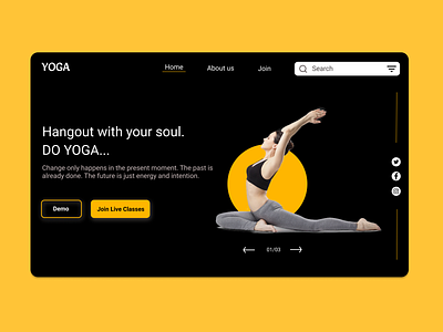 Yoga Website Landing Page design landing page design ui uidesign uxdesign website design website landing page yoga yoga app yoga pose yoga website landing page