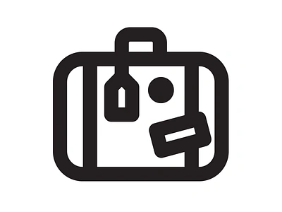 Thicklines Suitcase artwork design graphic icon illustration iphone line linear switch thicklines travel