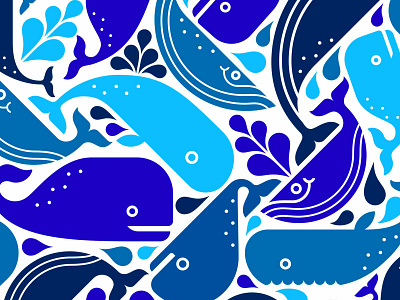 Whales art artwork branding design graphic icon icons illustration kid art kids logo modern pattern vector