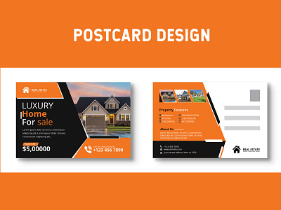 Creative Real Estate Postcard Design Template. direct mail eddm eddm postcard postcard postcard design real estate real estate postcard