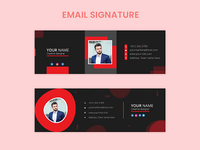 Email signature graphic design web banner