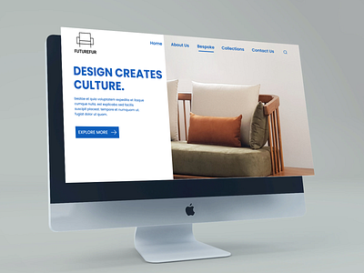 Furniture Shop Landing Page UI (Client Work) app design graphic design typography ui ux