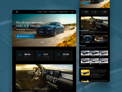 Mercedes website branding car design ui web webpage