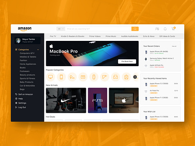 Amazon UI Redesign amazon app branding design ui uiux ux
