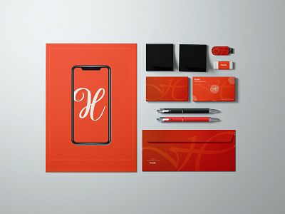 hexic branding kit app branding design flat design illustration kit logo mobile painting ui ux