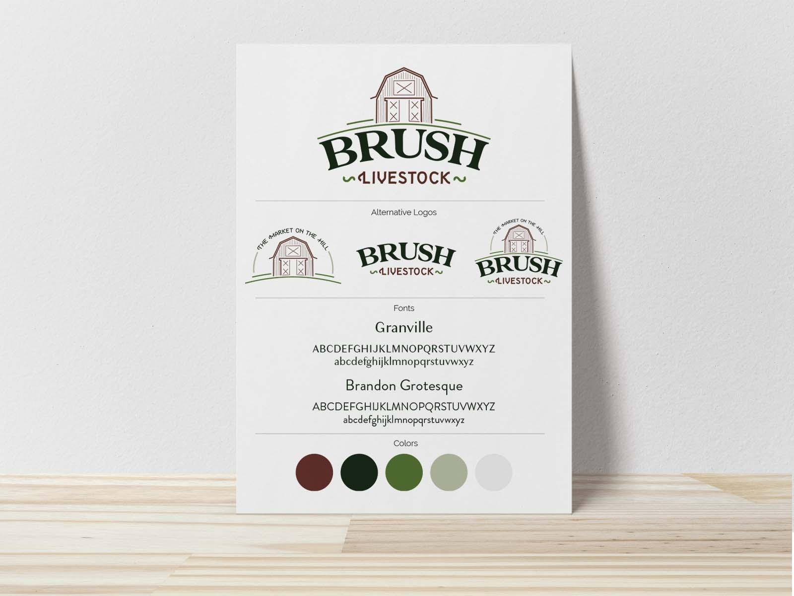 Brush Livestock Logo and Brand Board by Emalee Roth on Dribbble