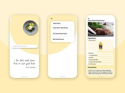 Recipe Finder App Concept UI