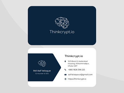 Business Card Design Template - 1 by thinkcrypt.io