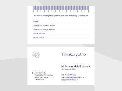 Simple Business Card concept by thinkcrypt.io