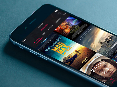 Movie & TV App - Movie List ios iphone list movie player poster show tabs tv