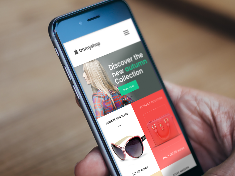 OhMyshop free template free psd responsive template design shop web