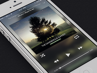 iOS 7 Style Music Player blur gesture ios7 music player rock