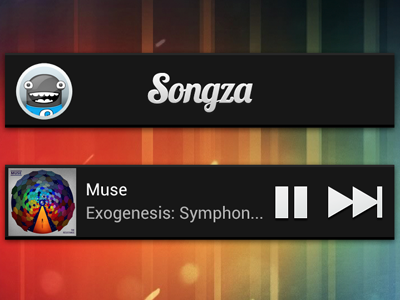 Songza Widget android music player songza ui widget